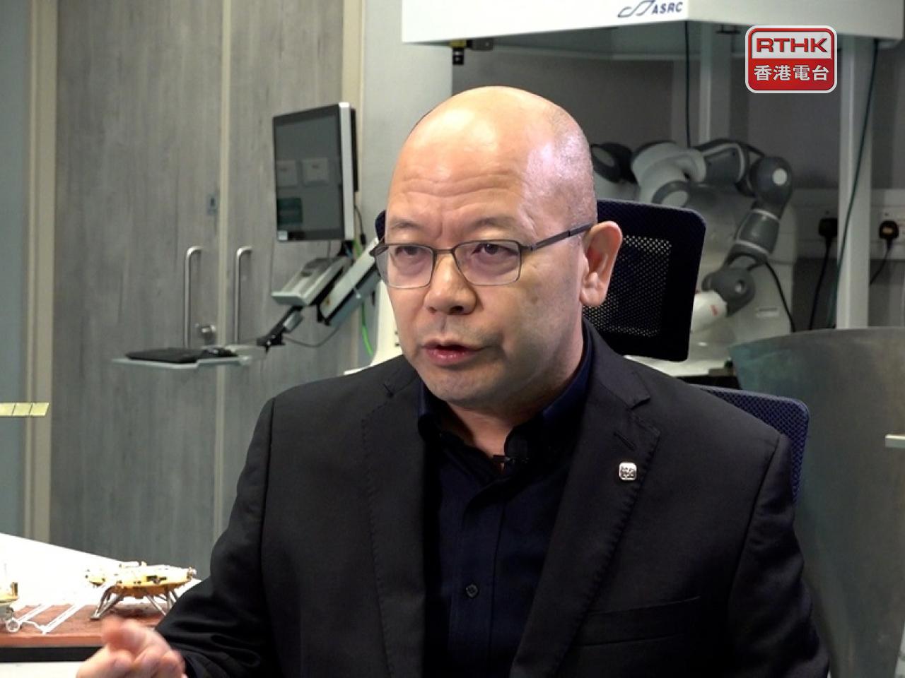 于宏宇表示，海面上回收對火箭結構的衝擊較在陸地少，意味火箭有望多次重複使用，發射成本將大幅下降。（施華駿攝）