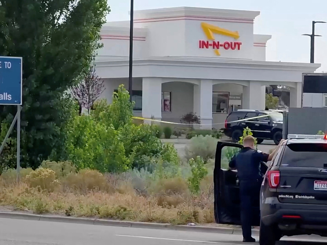The fast-food restaurant in Twin Falls, Idaho where the fatal shooting occurred. Photo: ABC Affiliate KIVI via Reuters