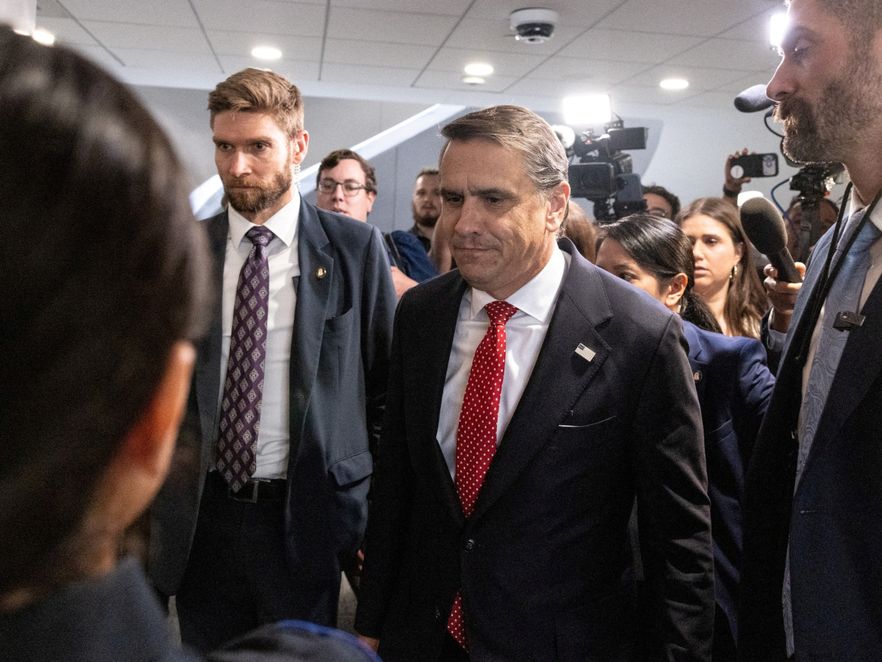 Todd Blanche heads into the senate for a hearing in Washington. File photo: Reuters