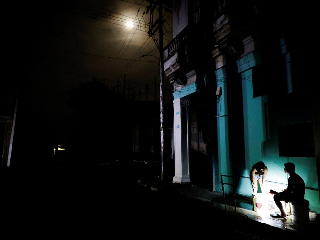 Authorities were gradually restoring power after a country-wide blackout on Sunday when the electrical grid collapsed again less than a day later. Photo Reuters