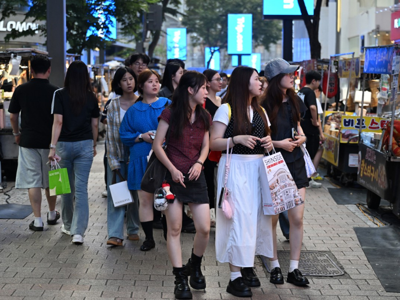 韓國7月通脹率跌至2.8%，創3個月新低，低於市場預期。（法新社資料圖片）