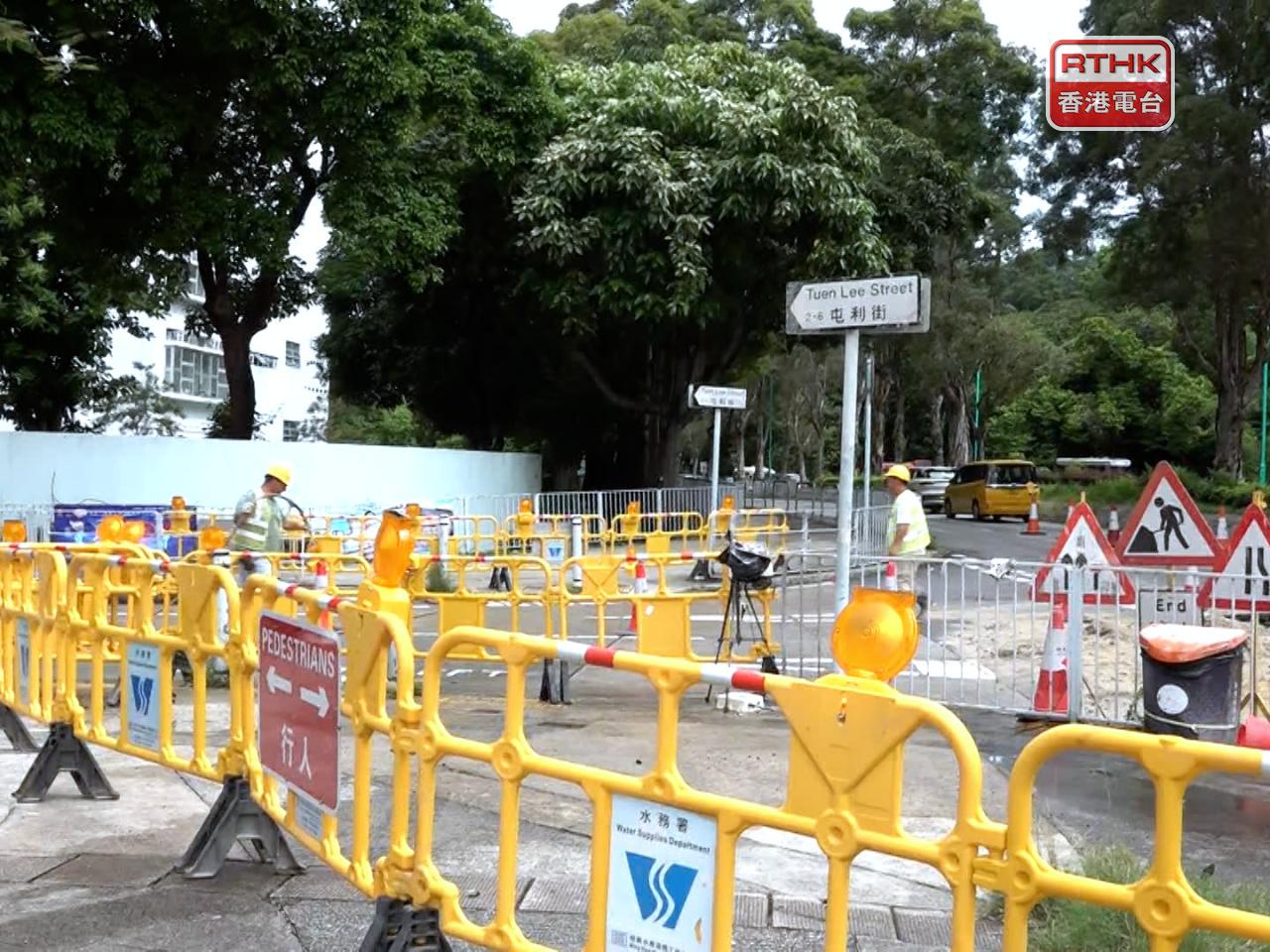 Emergency repair work was completed on Tuesday morning. Photo: RTHK