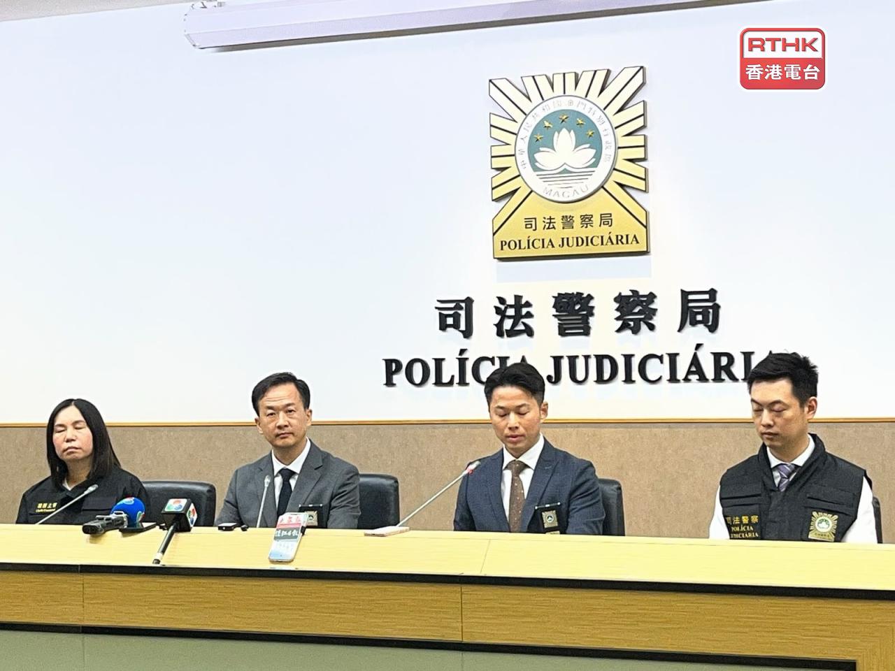 澳門司警表示，兩名被捕人士與香港的同名咖啡店有密切住來，即透過警務合作，通報香港警方並採取今次聯合行動。(鄭月明攝)