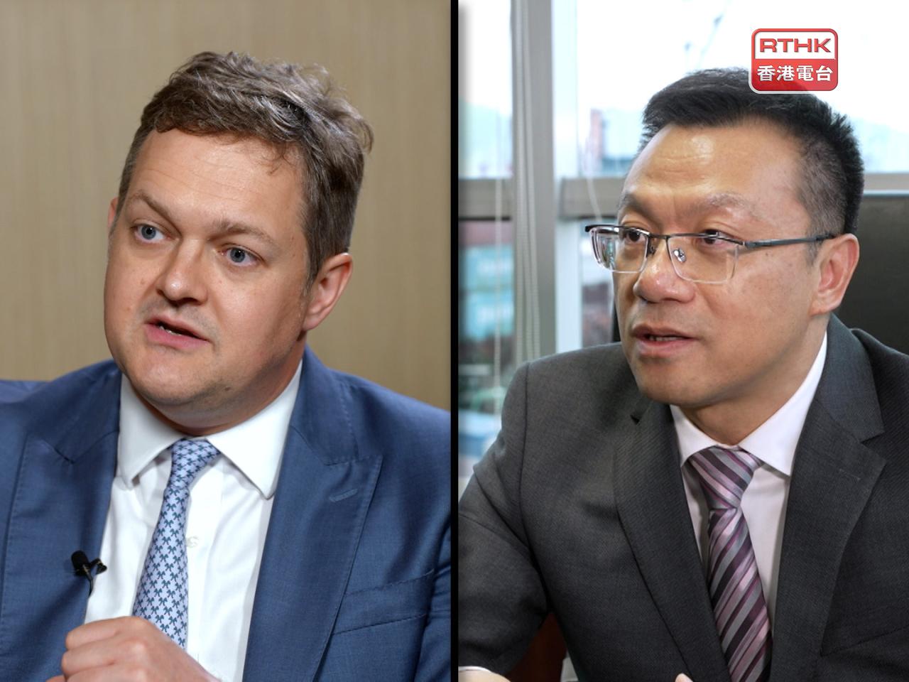 張柏廉（左）冀本港倉庫容量由現時逾2萬多噸，擴至20萬噸。吳桉（右）表示香港發展金屬倉庫有地理優勢。