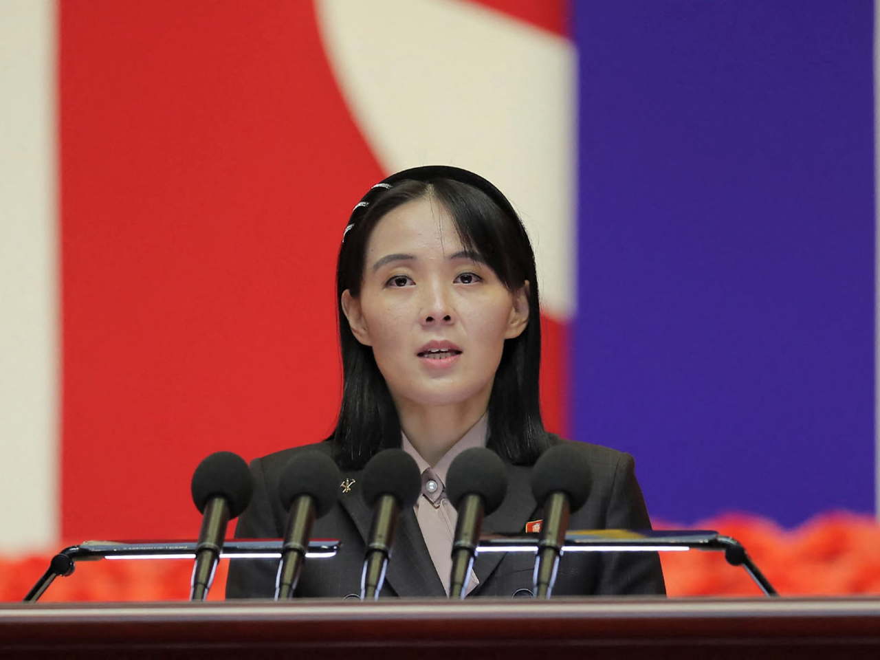 金與正強調，日本一旦掌握先發制人打擊能力，人類很可能再遭受悲劇慘禍。（法新社資料圖片）