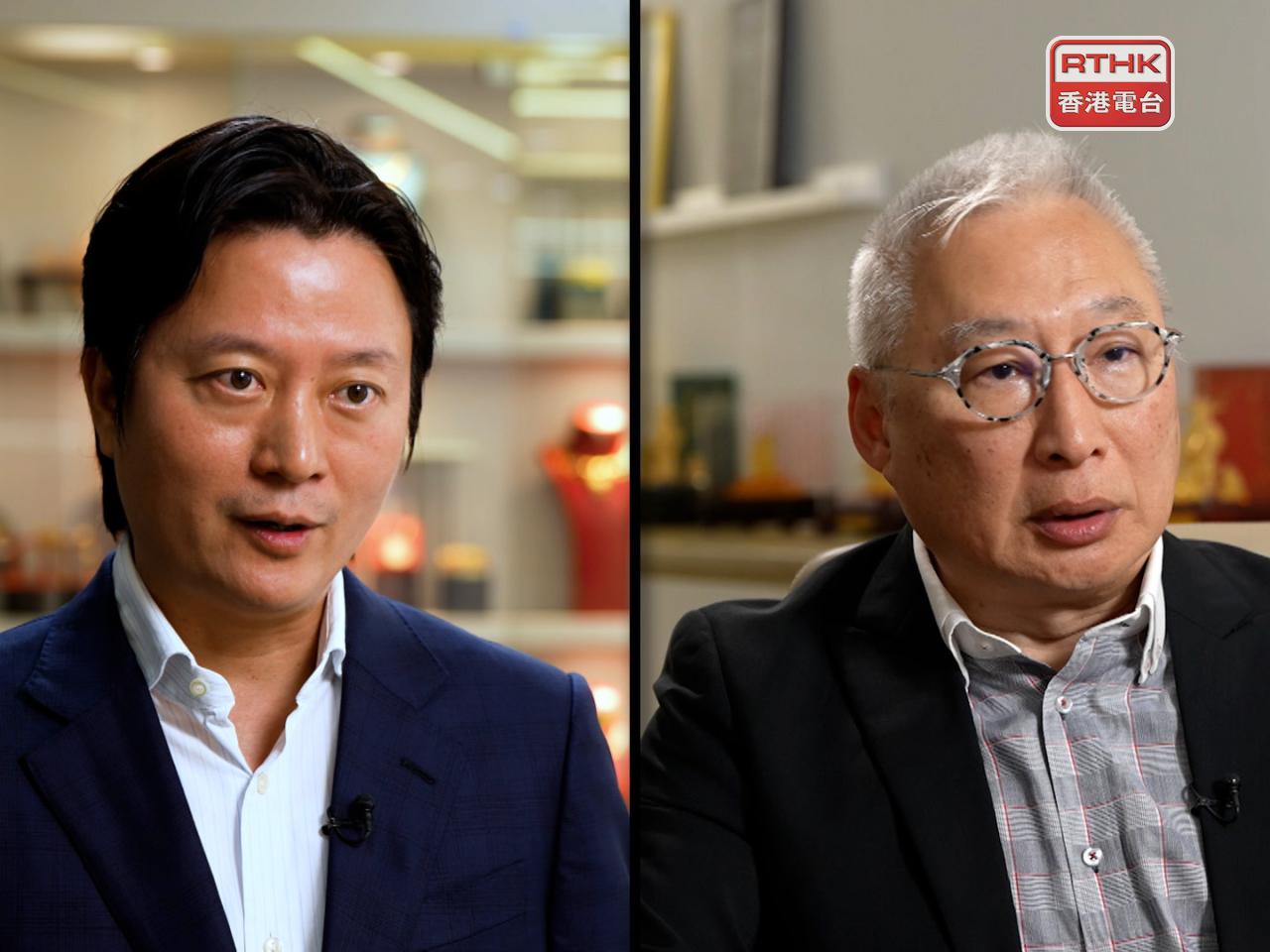 黃文彬（左）：香港在多方面都有優勢，帶來很大發展機遇。張德貴（右）期望在香港鑄造的金條，可以流通全世界。