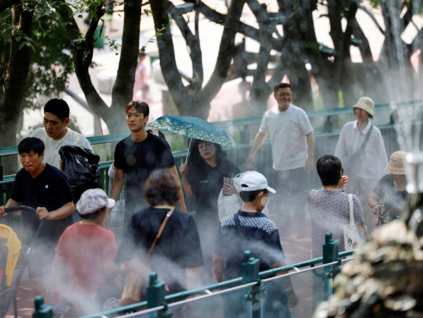 韓國高溫天氣持續，大部分地區發布高溫預警。（路透社資料圖片）