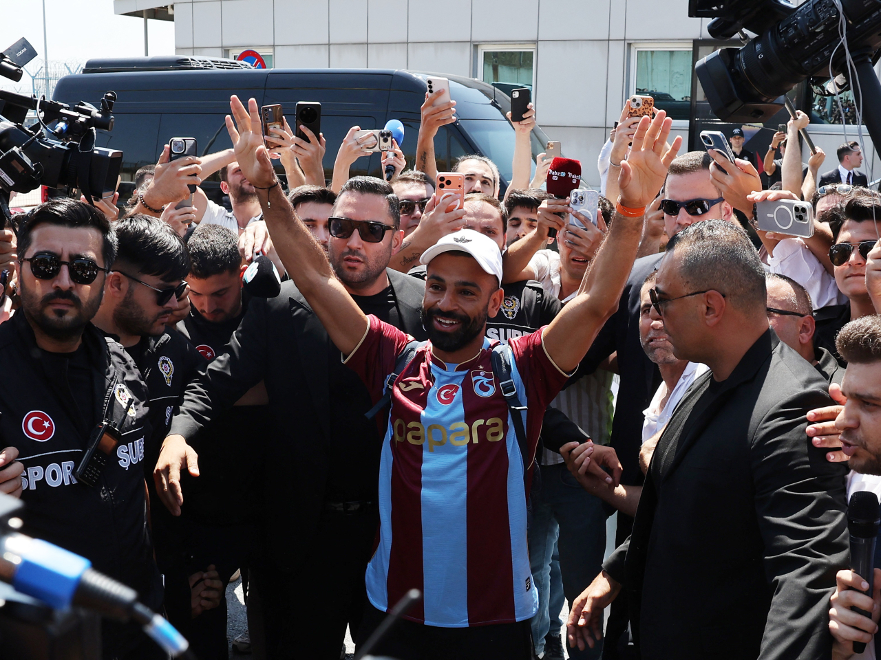Salah arrived in Trabzon to what he said was the biggest crowd of fans he's ever seen in an airport. Photo: Reuters