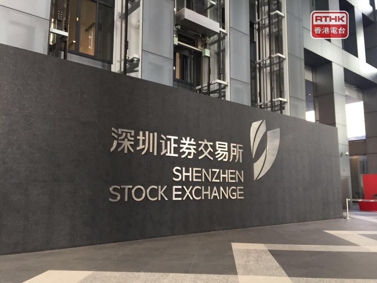 創業板指數較早時報3452點，跌82點，跌幅2.34%。（港台圖片）