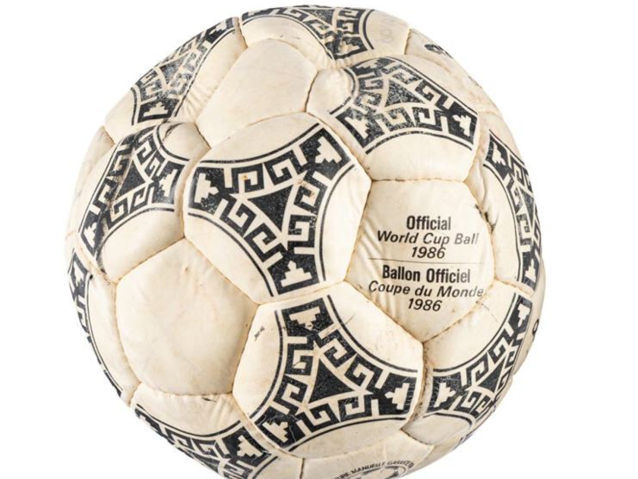 The 'Hand of God' ball is touted as being 'easily the most historic ball in the realm of soccer'. Photo courtesy of Heritage Auctions