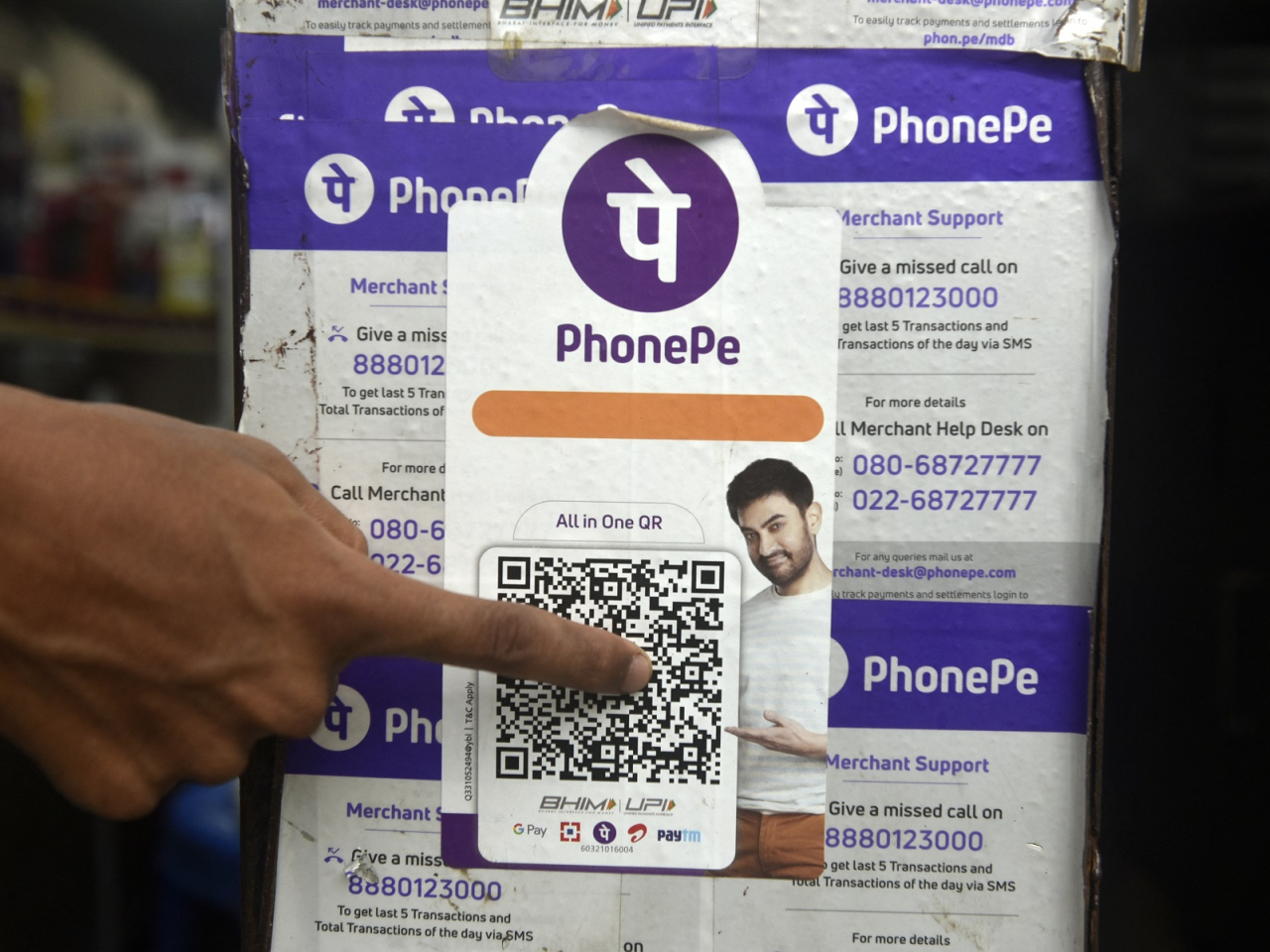 Most smartphone transactions using the Unified Payments Interface are small-ticket transfers below 2,000 rupees (HK$165). File photo: AFP