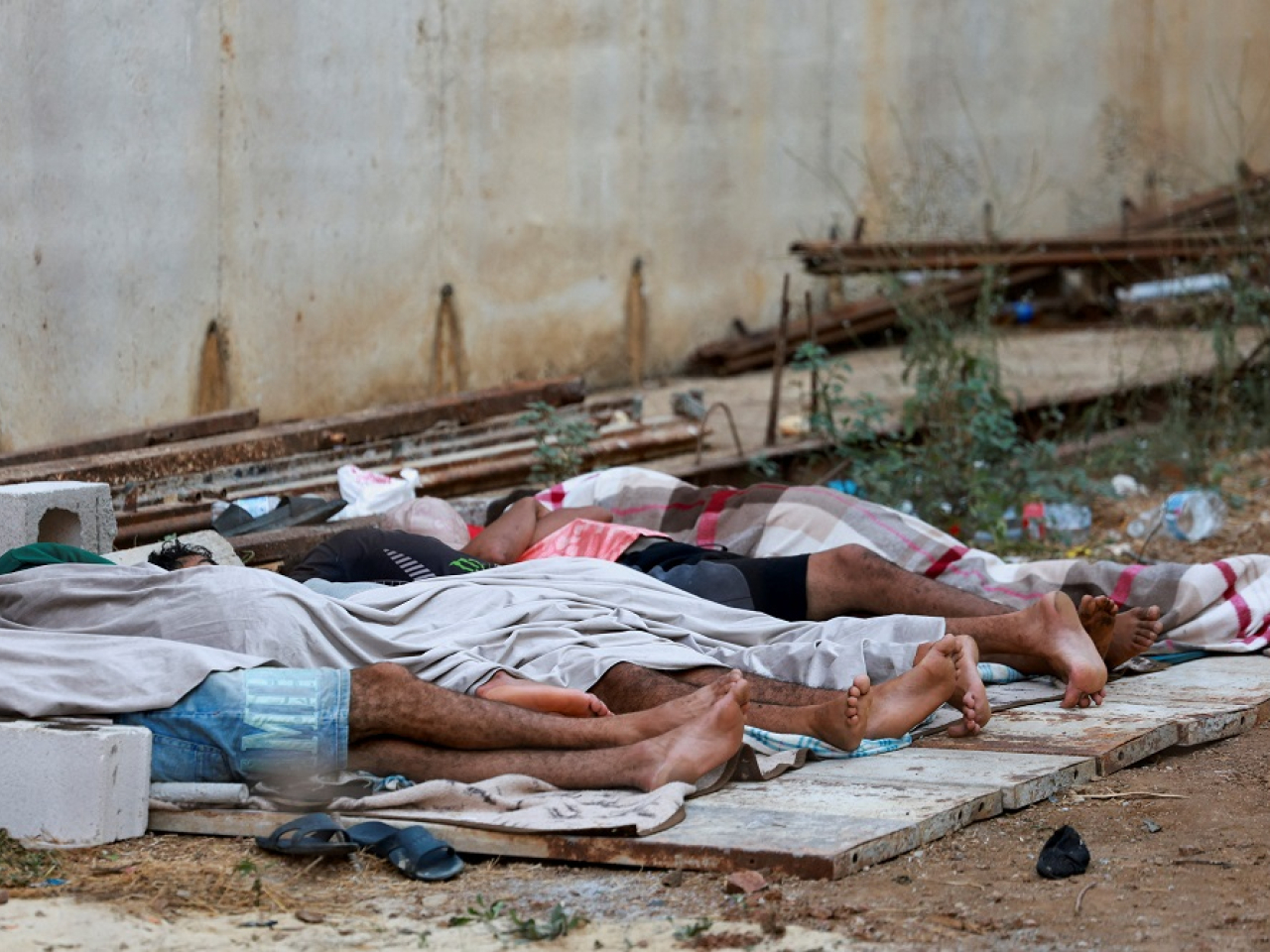 The thousands of migrants who remain after the massive influx at the end of July are struggling to access food, water, shelter and sanitation. File photo: Reuters