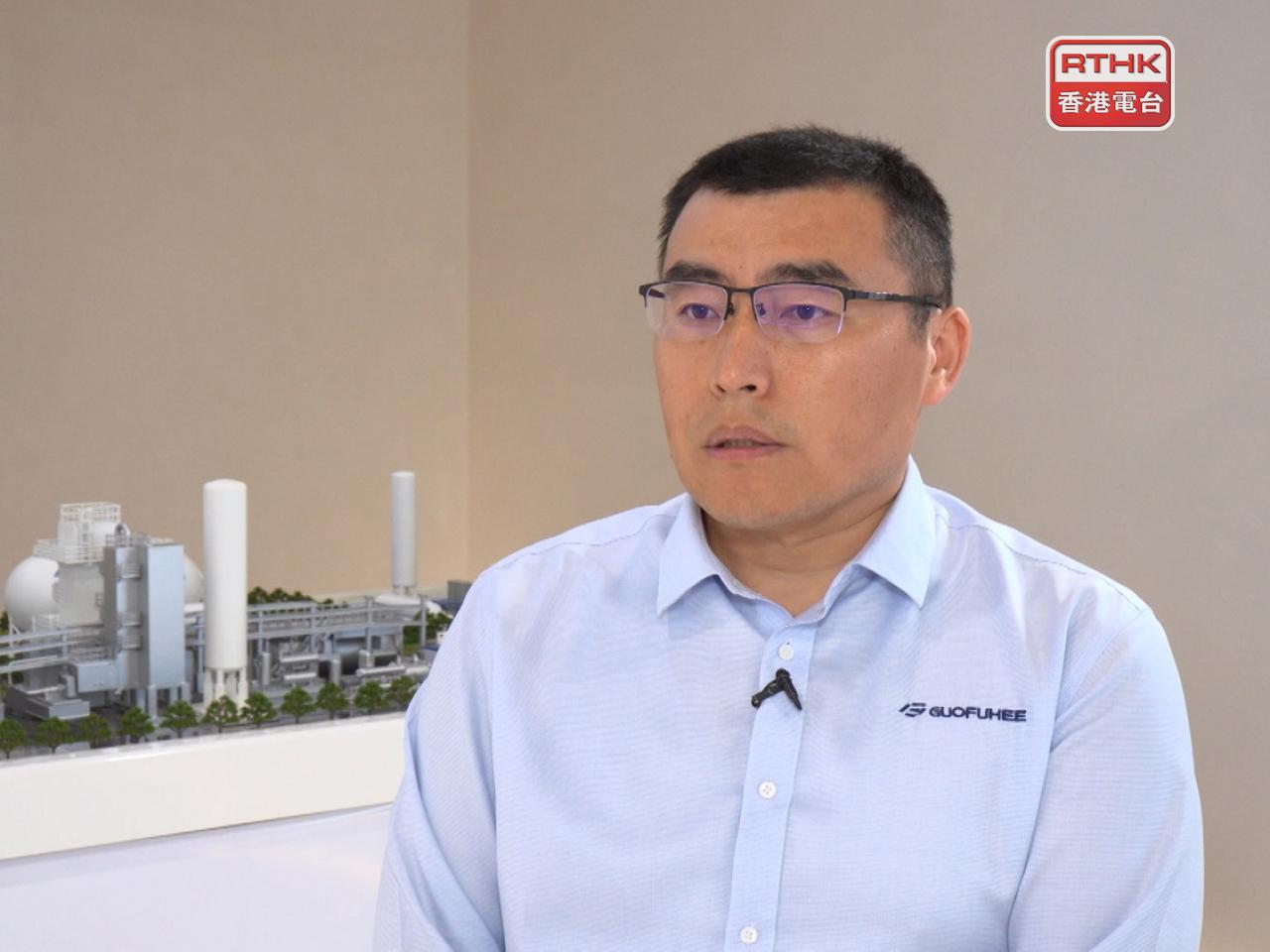 國富氫能海外營銷總經理王成說，「十五五」規劃帶動之下，市場對氫能需求量大大提升。(鍾家銘攝)