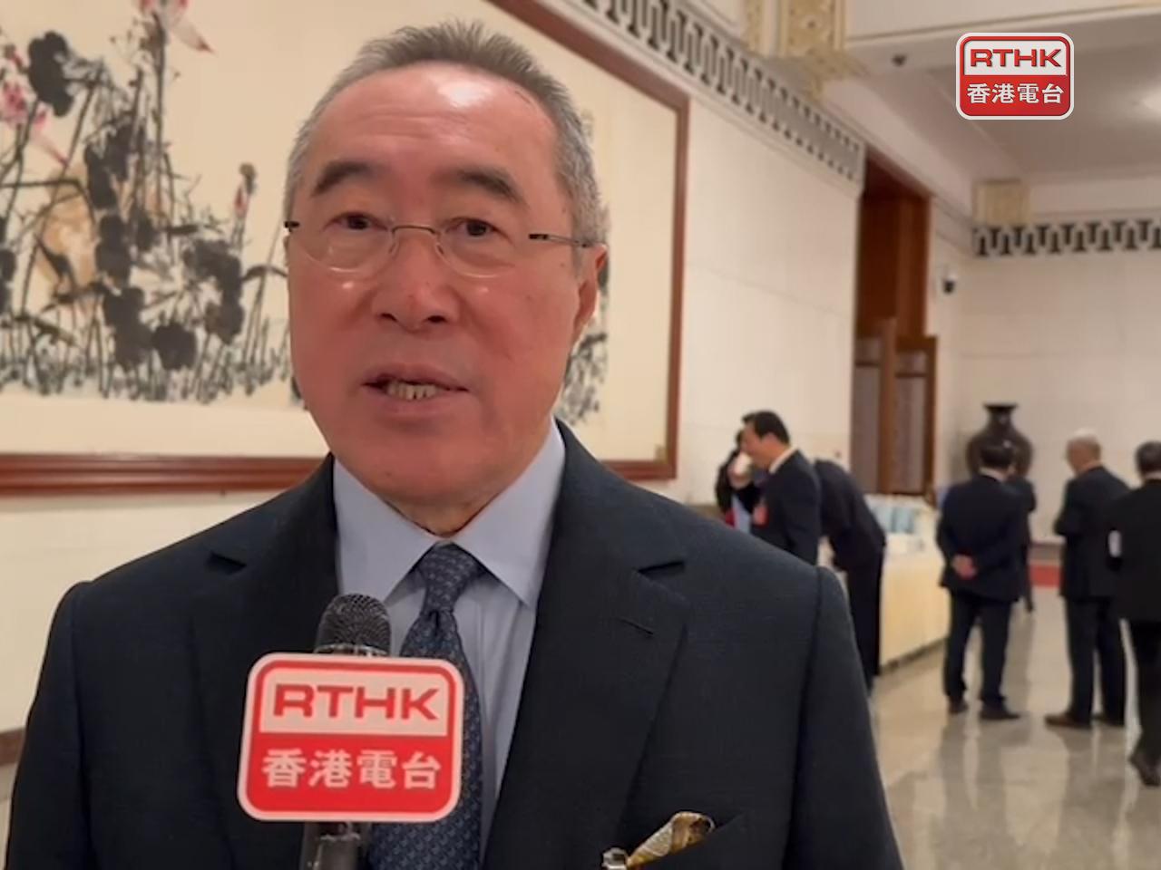 唐英年（圖）對朱鎔基的離世深表哀悼。（港台圖片）