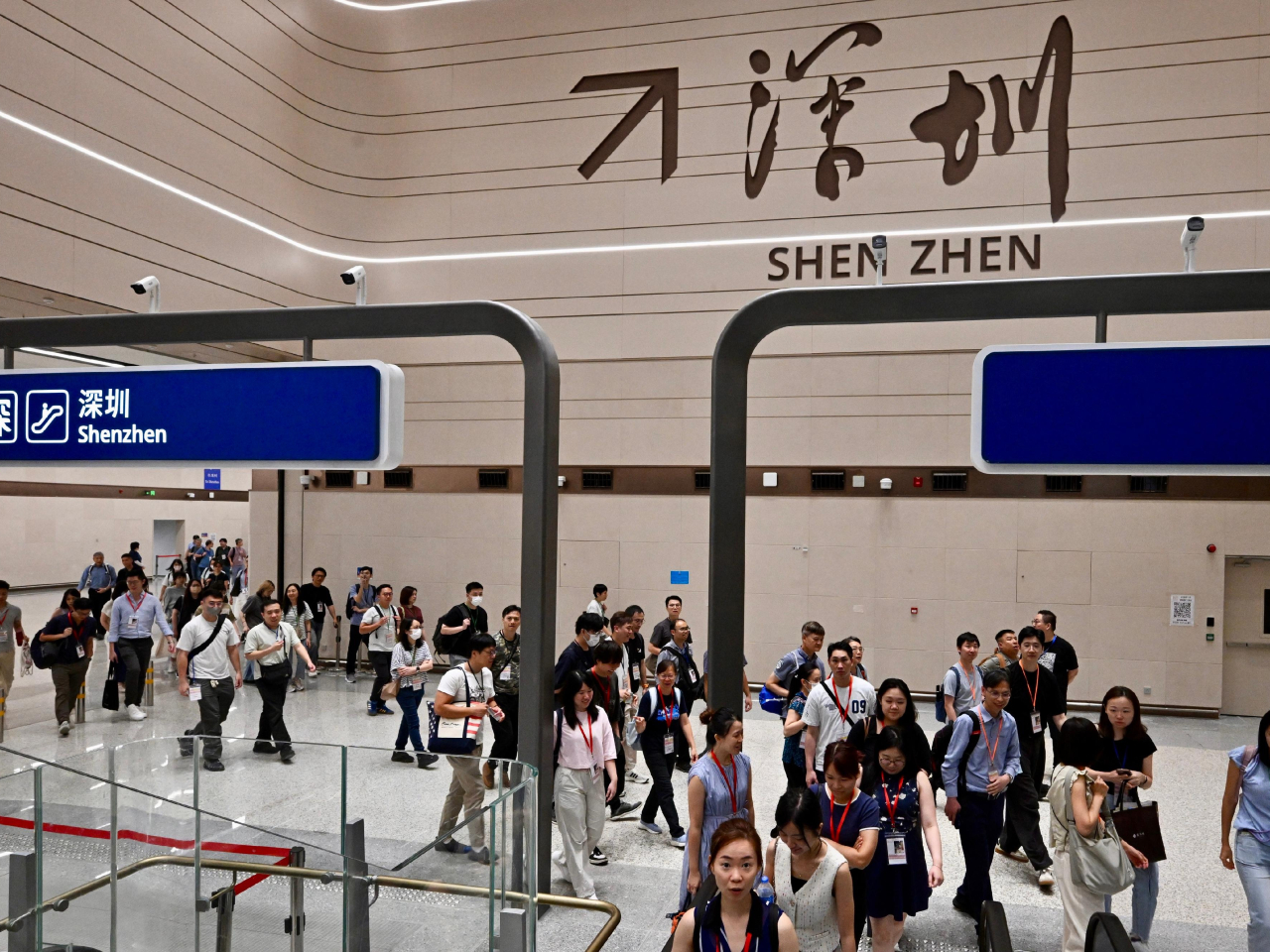政府今日動員大約1000名來自超過20個部門的公務員參與皇崗口岸演練。（政府新聞處）