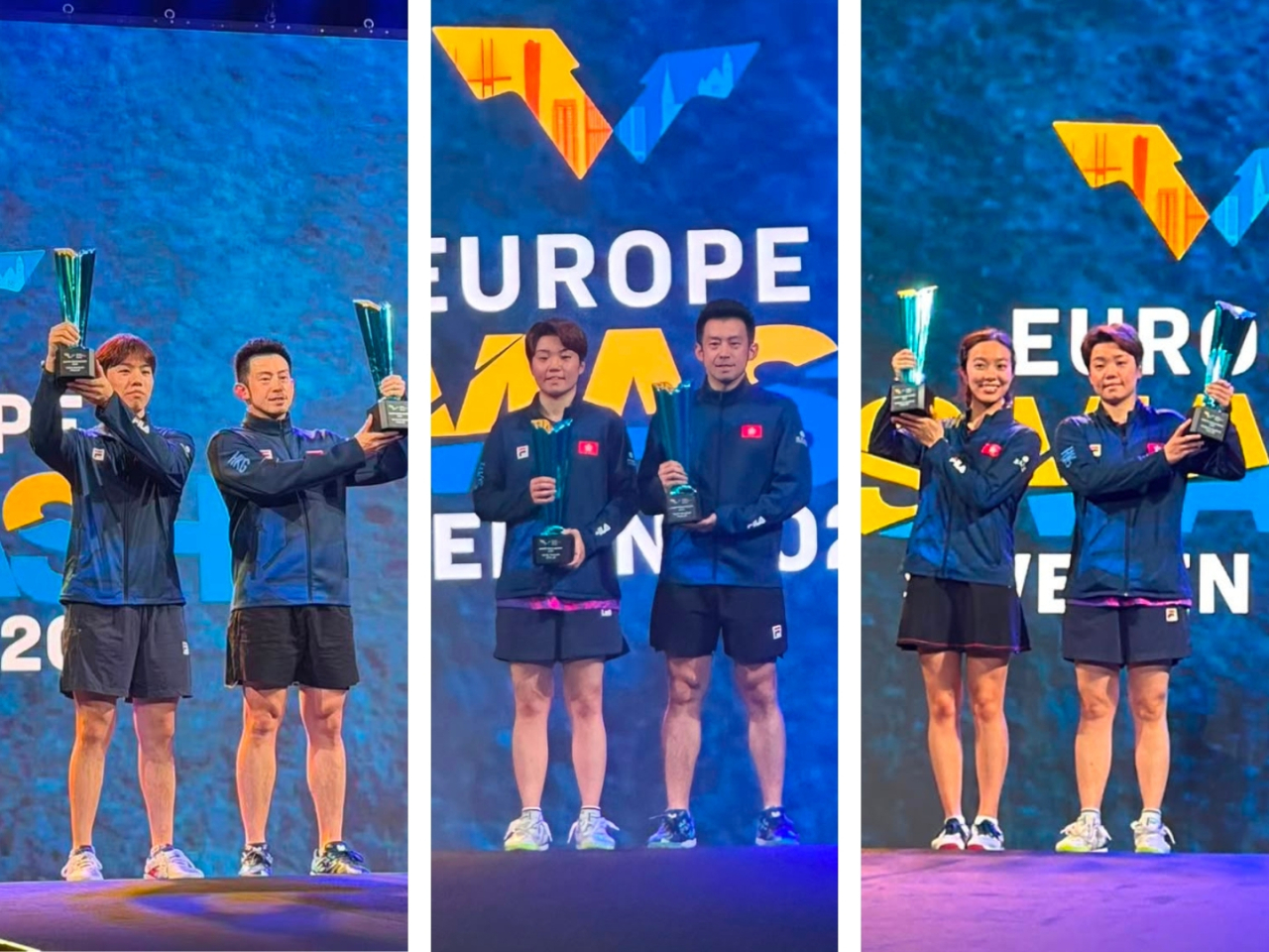Each runner‑up pair in the doubles events receives just over US$6,000 and 1,400 ranking points. Photo courtesy of Hong Kong, China Table Tennis Association