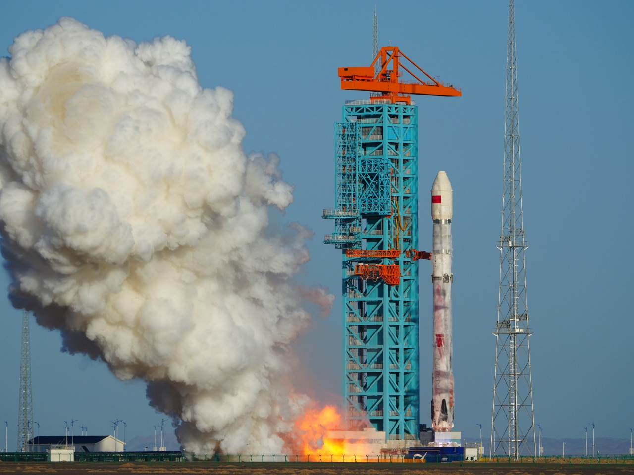 The first stage of the Zhuque-3 rocket was recovered in Gansu, 390 km from where it lifted off on Wednesday morning. Photo: Xinhua
