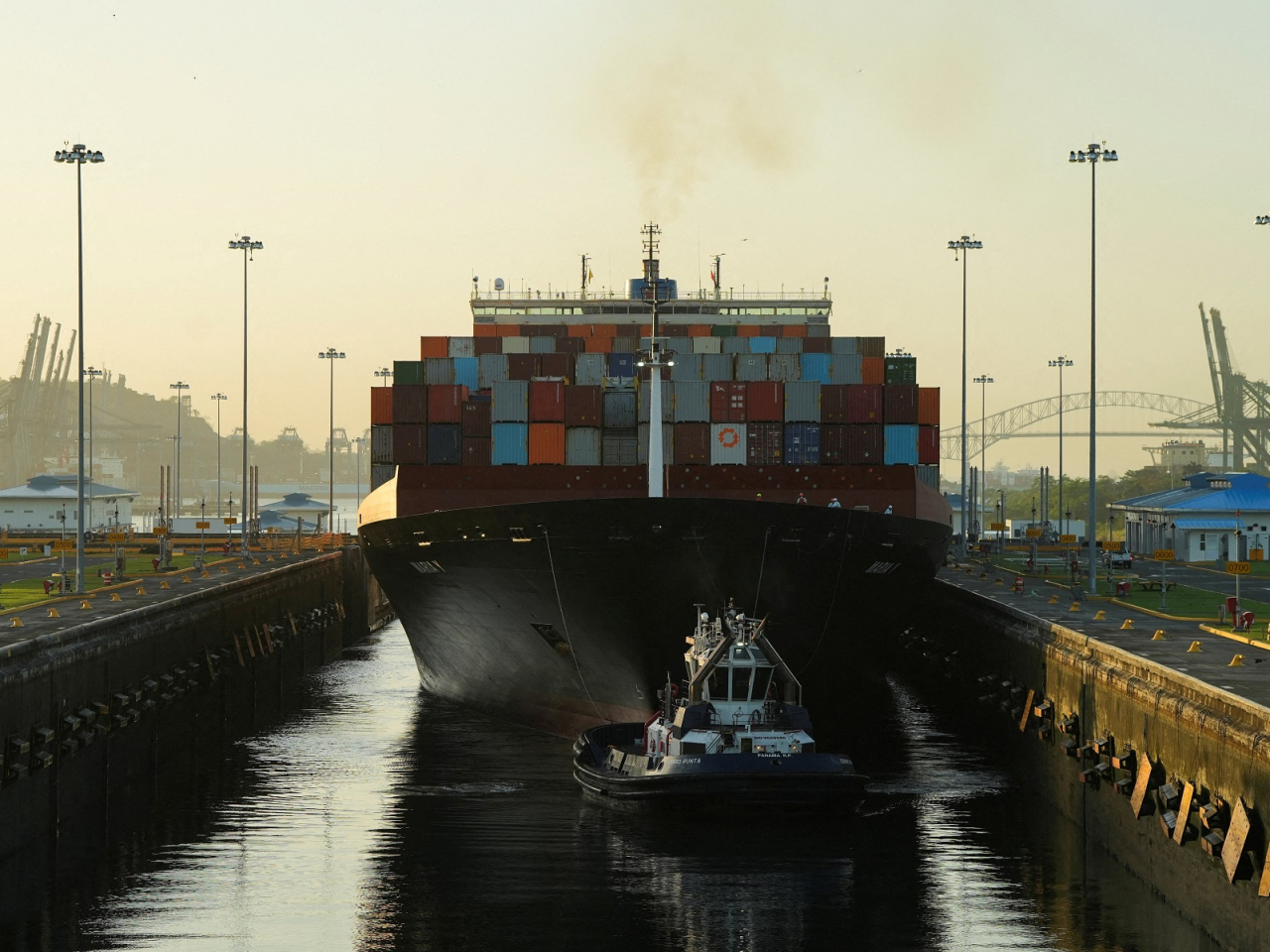 The number of ships allowed through the Panama canal will be lowered from 36 to 34 from September 3, then to 32 from September 15. File photo: Reuters