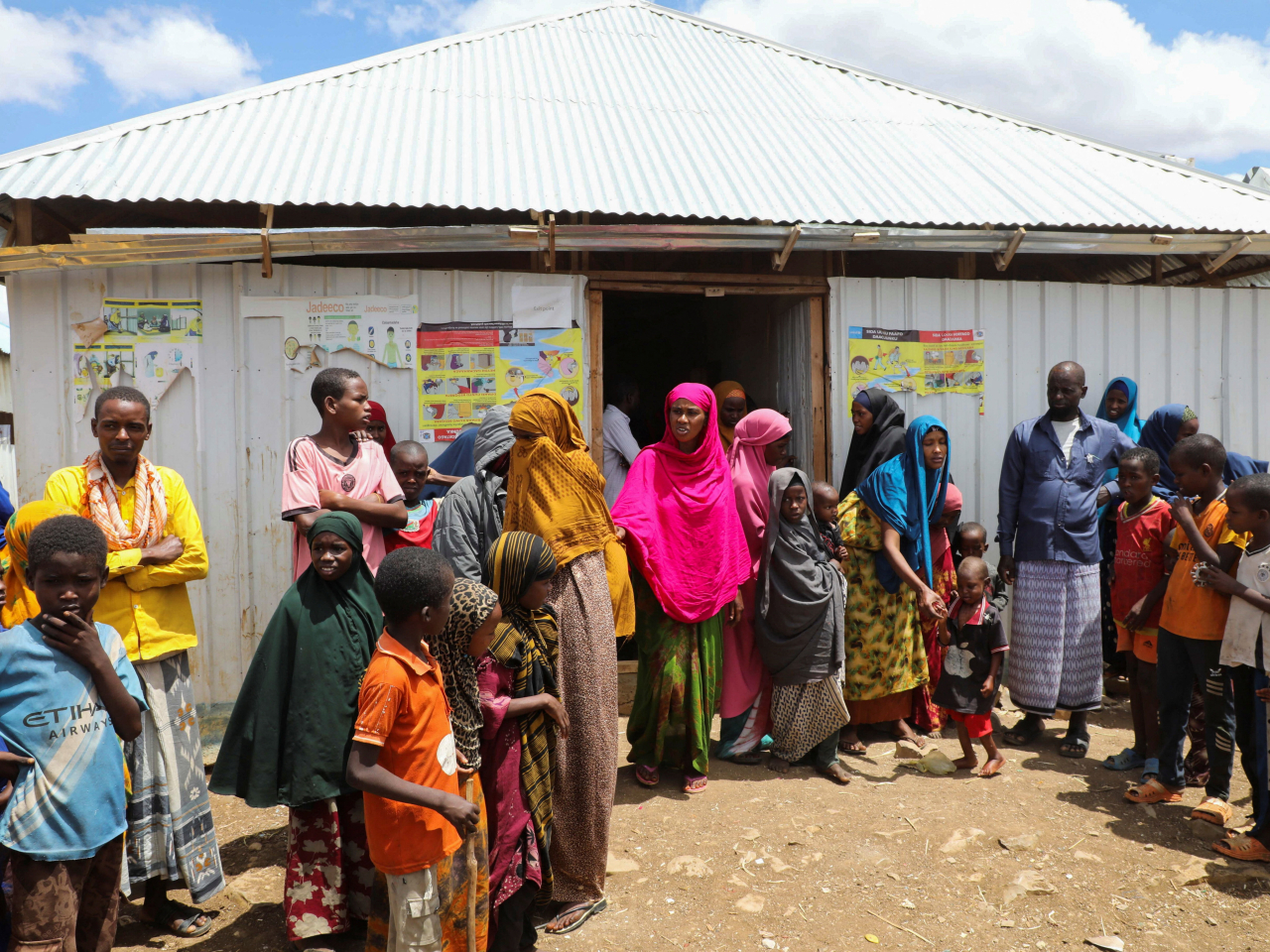 Displaced Somalis gather at a health centre in Baidoa, where child malnutrition is acute. File photo: Reuters