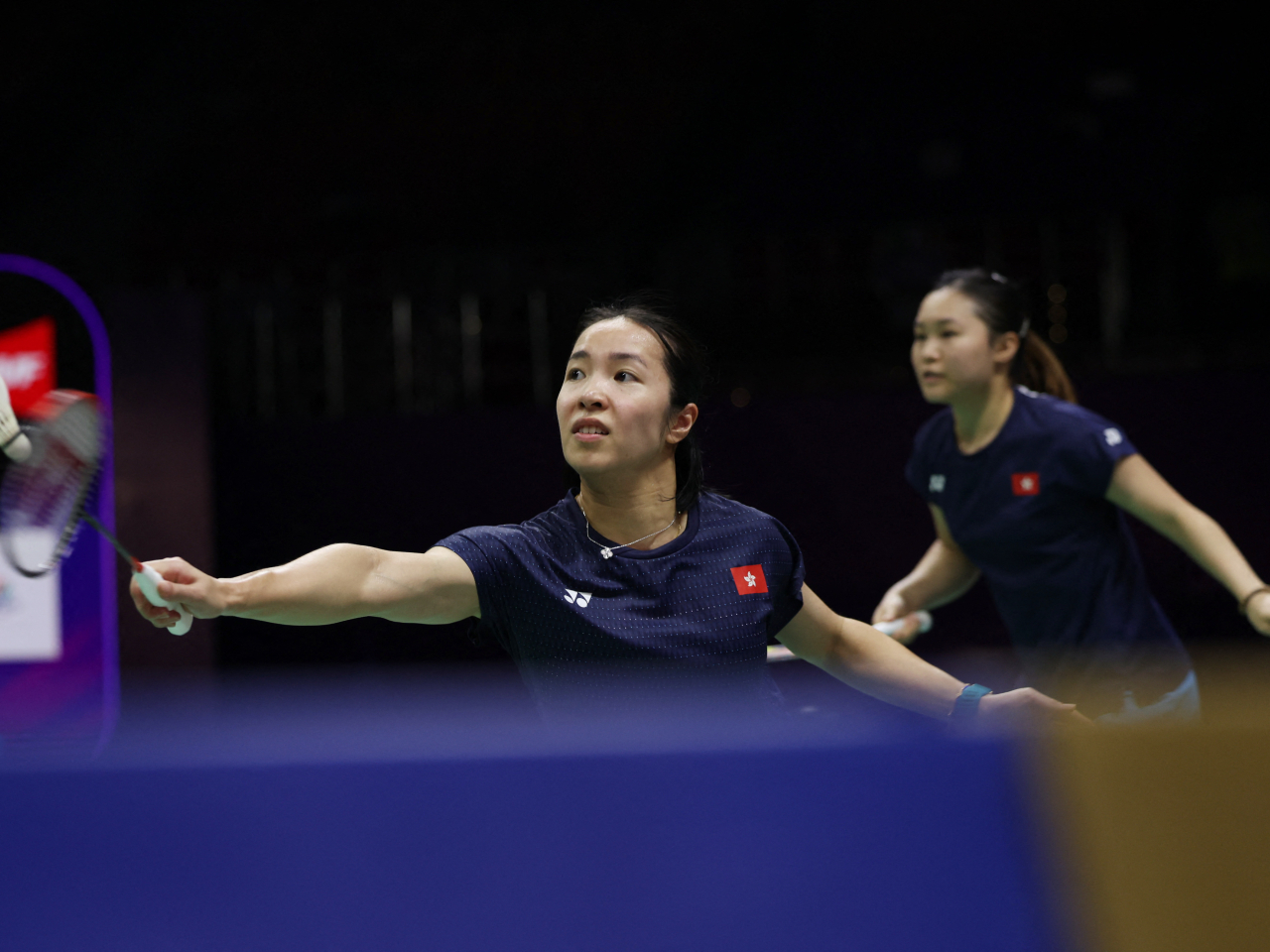 Lianne Yeung, front, and Yeung Pui-lam exit the badminton World Championships with a career-best top-eight finish. Photo: Reuters