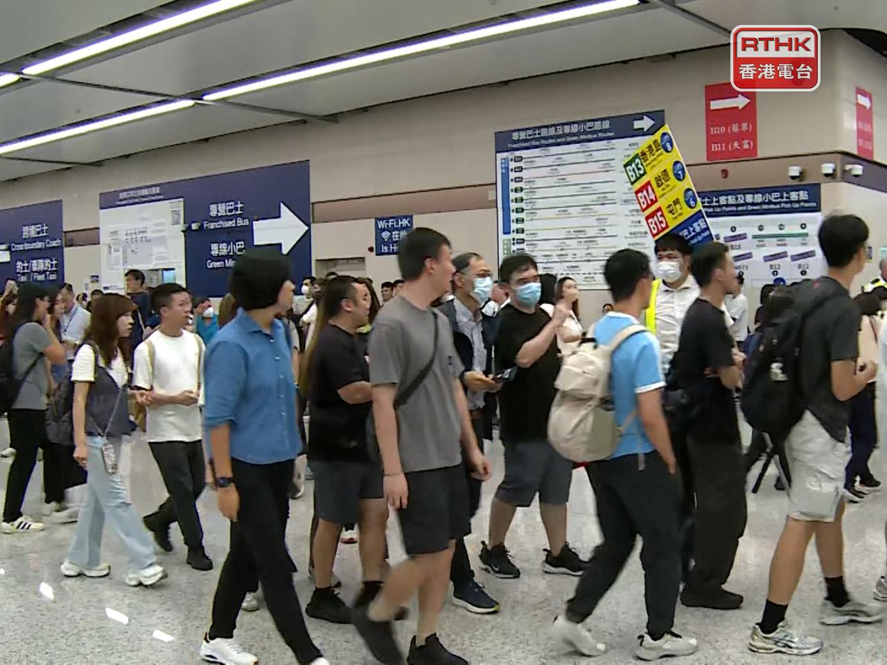 皇崗口岸港方口岸區第三場大型演練，一萬名公務員參與。（張連登攝）