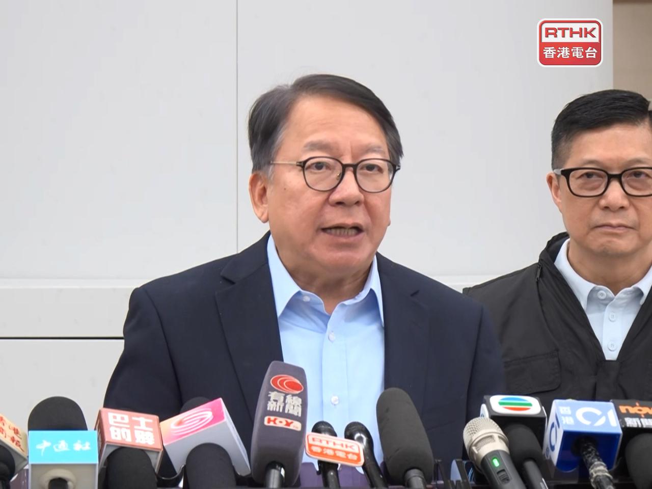 Eric Chan says 60 of the 90 immigration counters and e-channels at Huanggang port were used in the latest stress test. Photo: RTHK