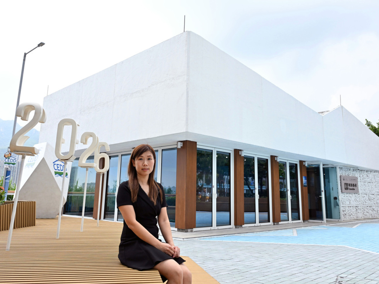 鄭綺碧表示，全新社區聯絡中心「地海森居」鄰近兩個公眾碼頭，希望能成為聚腳點，便利市民。（政府新聞網）