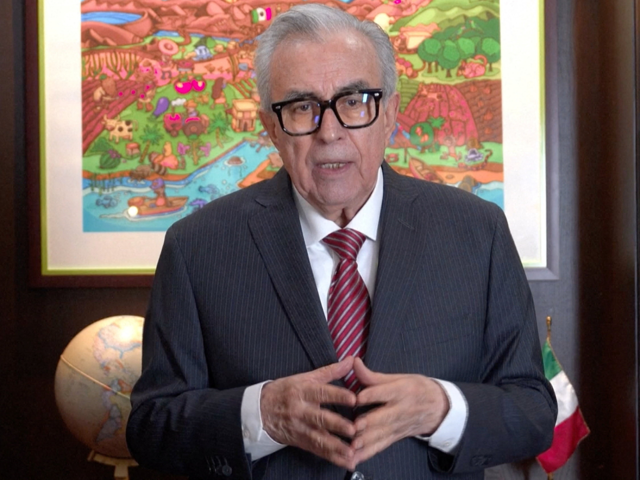 Sinaloa Governor Ruben Rocha speaks during a video message, in Culiacan, Mexico. File photo: Reuters