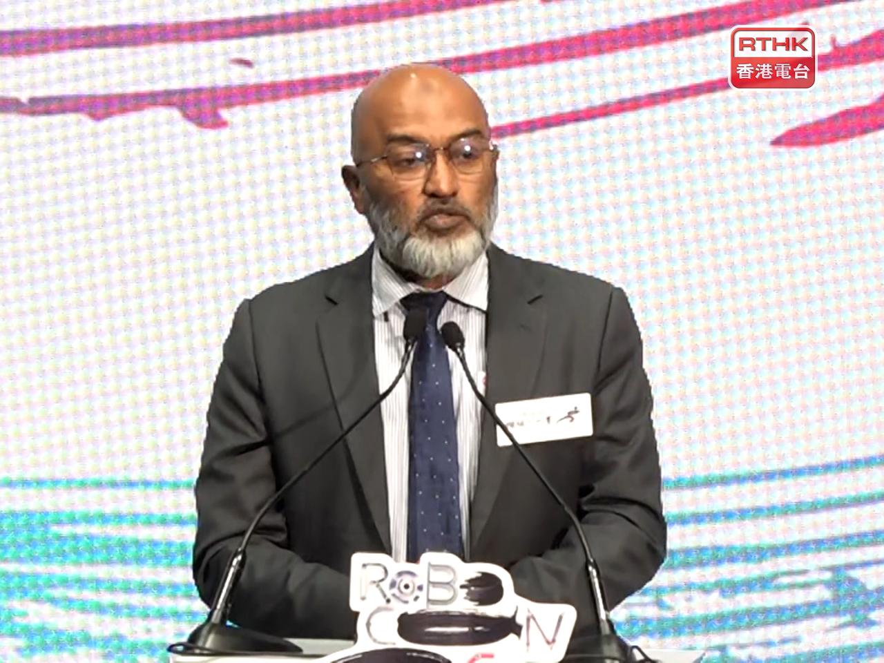 Ahmed Nadeem認為今次大賽給予參加者一個學習交流、互相切磋、分享經驗應對問題的平台。（游樹榮攝）