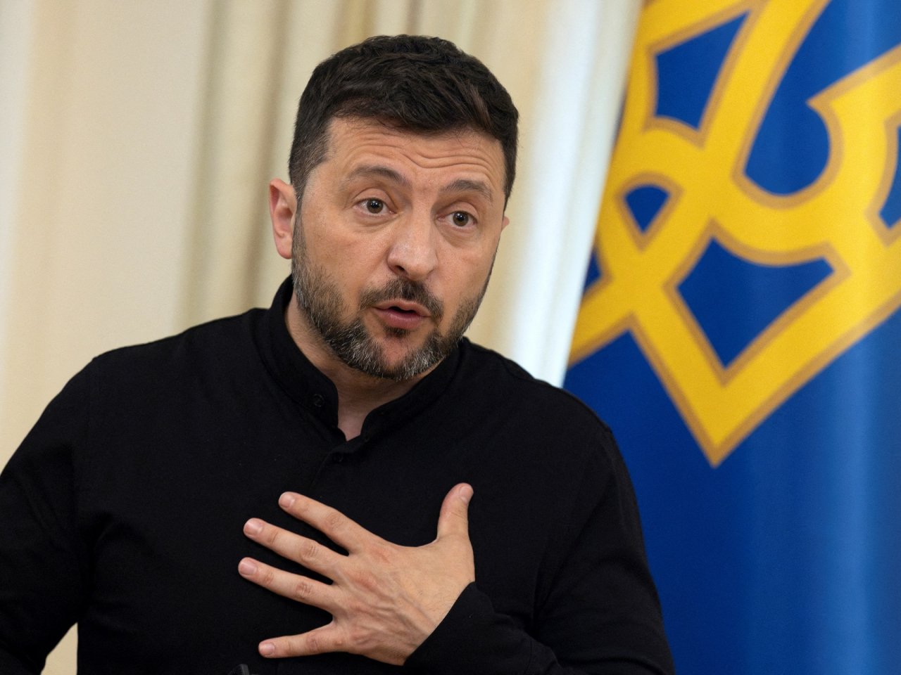 Polls show Volodymyr Zelenskiy's approval rating has been steady at about 60 percent. File photo: Reuters