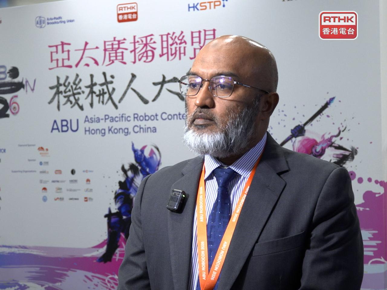 Ahmed Nadeem表示，香港的代表隊實力強勁，每一年所展示的技術、創新和創意都令人驚喜，亦是這項比賽中實力頂尖的隊伍。（游樹榮攝）