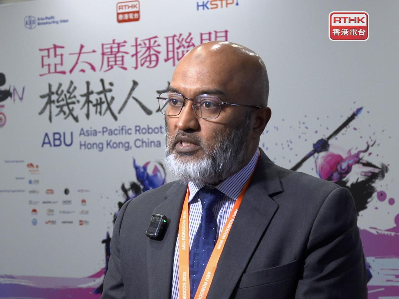 亞太廣播聯盟秘書長Ahmed Nadeem表示，留意到內地媒體的發展有很大進步，在流程的各個階段都更全面、開放地應用了高水準的技術。（游樹榮攝）