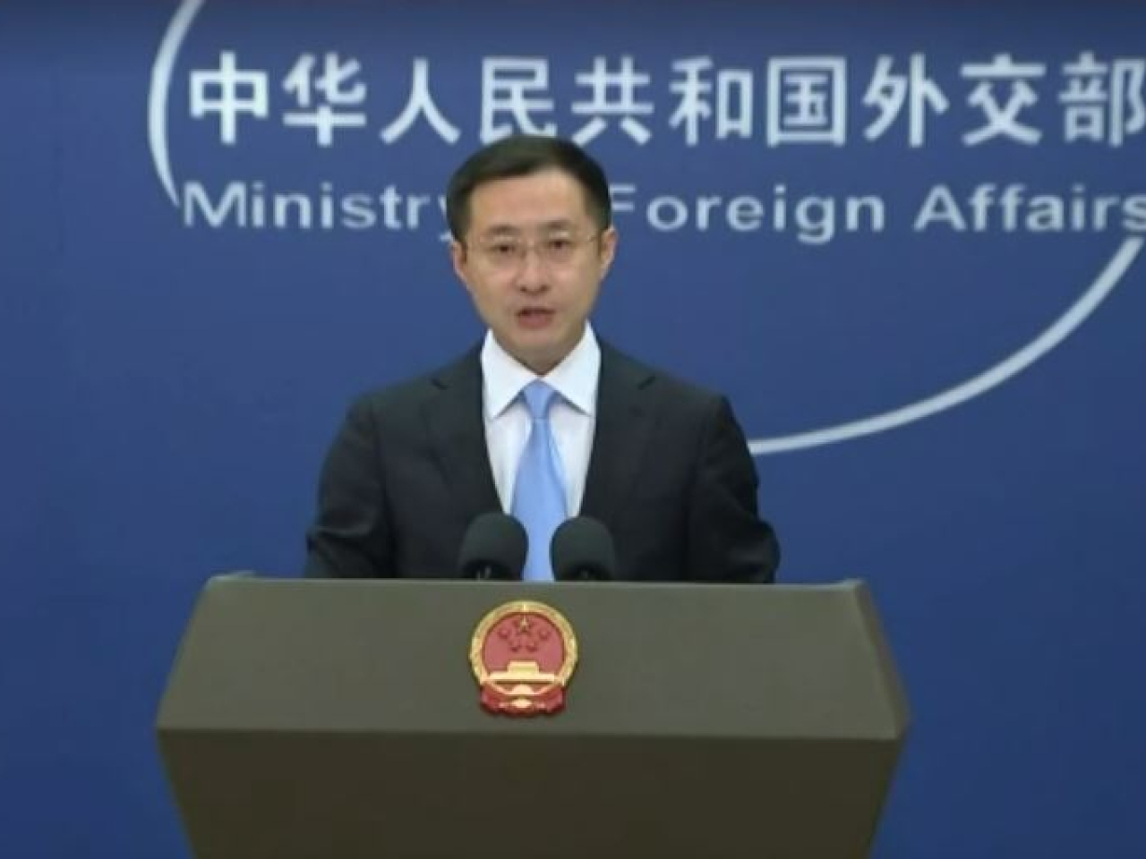 Lin Jian says China will take all necessary measures to firmly safeguard its own rights and interests. Photo: Reuters