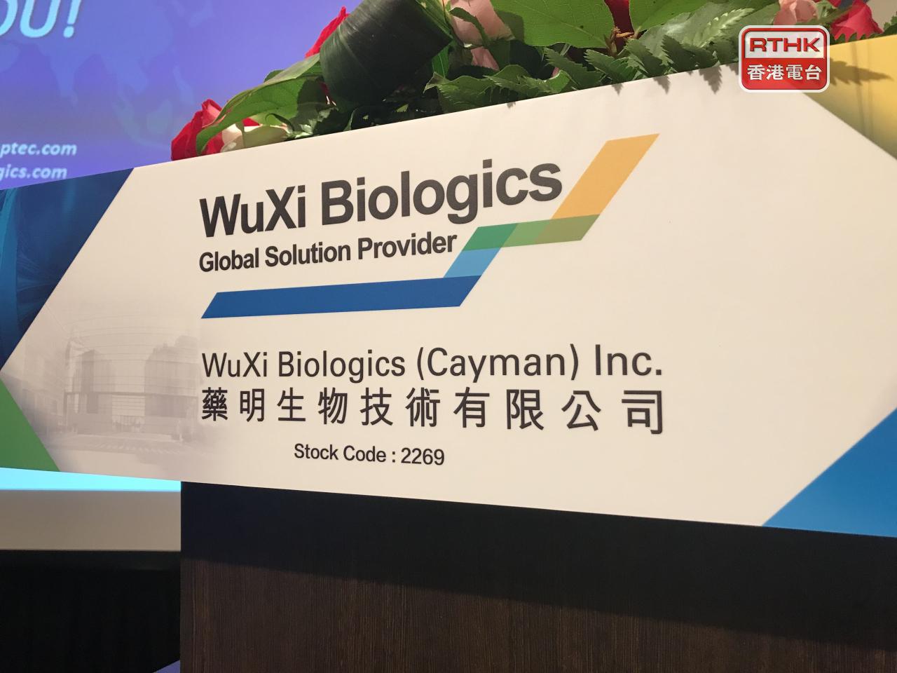 藥明生物上半年盈利24.4億元人民幣，按年升逾4%。（港台圖片）