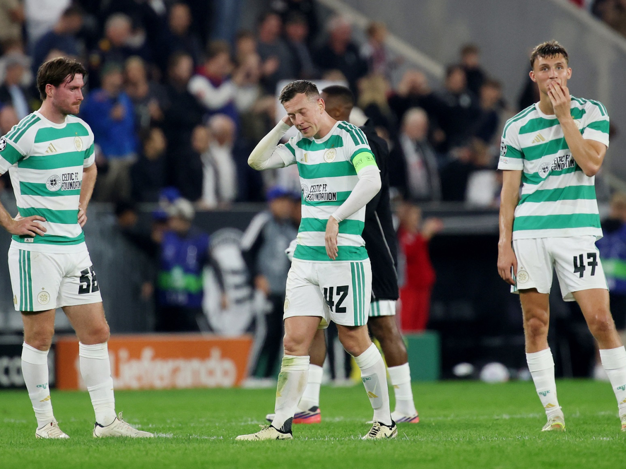 Celtic arrived in Austria up 3-0, but squandered their advantage in a 5-1 drubbing. Photo: Reuters