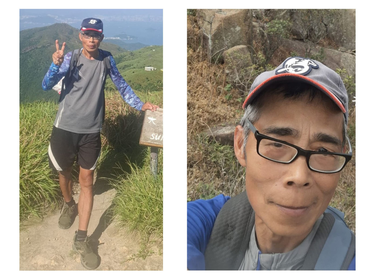 失蹤男子身高約1.7米，中等身材，黃皮膚及蓄短灰白髮。（政府新聞處）
