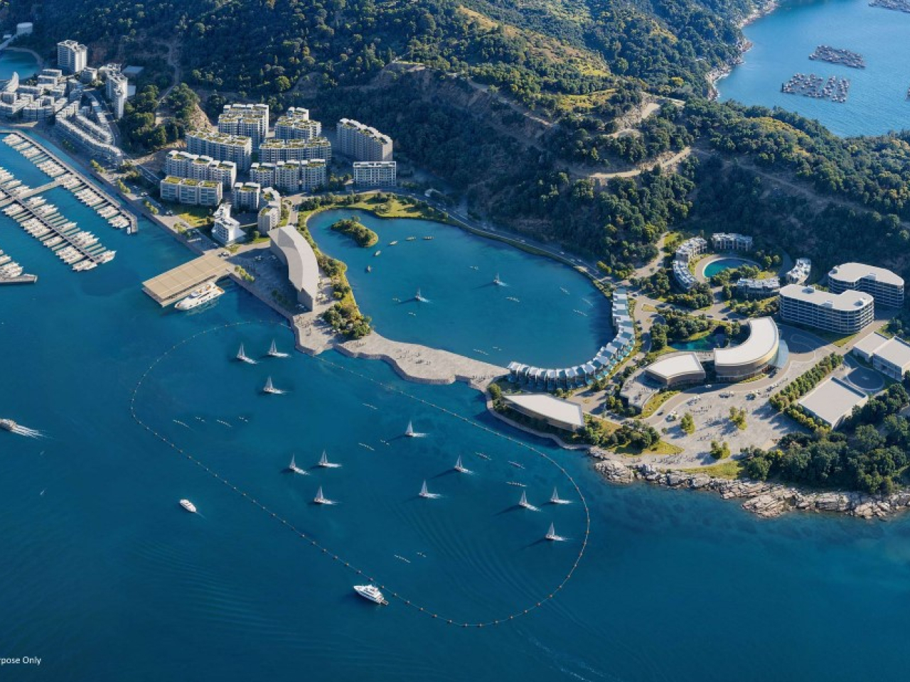 The government says the former quarry on Lamma will become a unique tourism spot. Photo courtesy of Islands District Council document