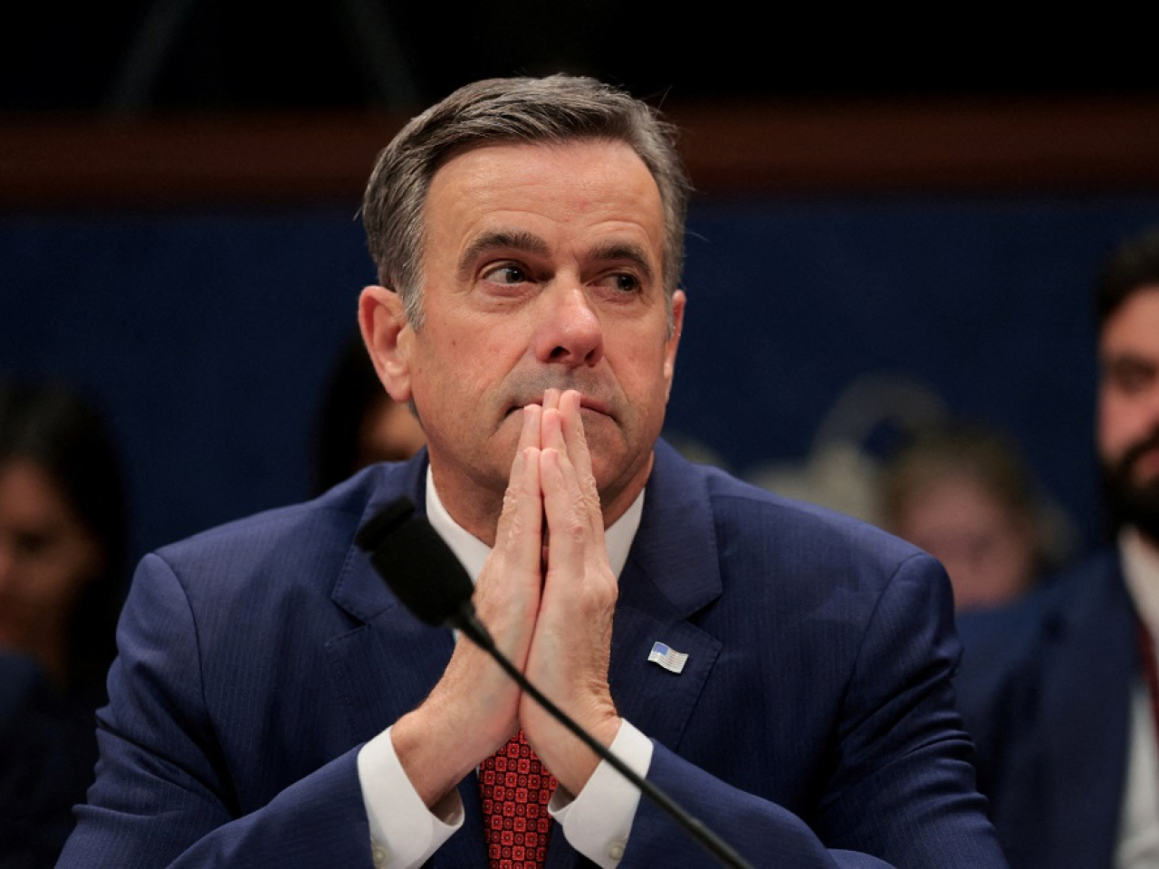 US President Donald Trump has implied that CIA director John Ratcliffe made his unannounced trip to Moscow to discuss the war in Ukraine. File photo: Reuters