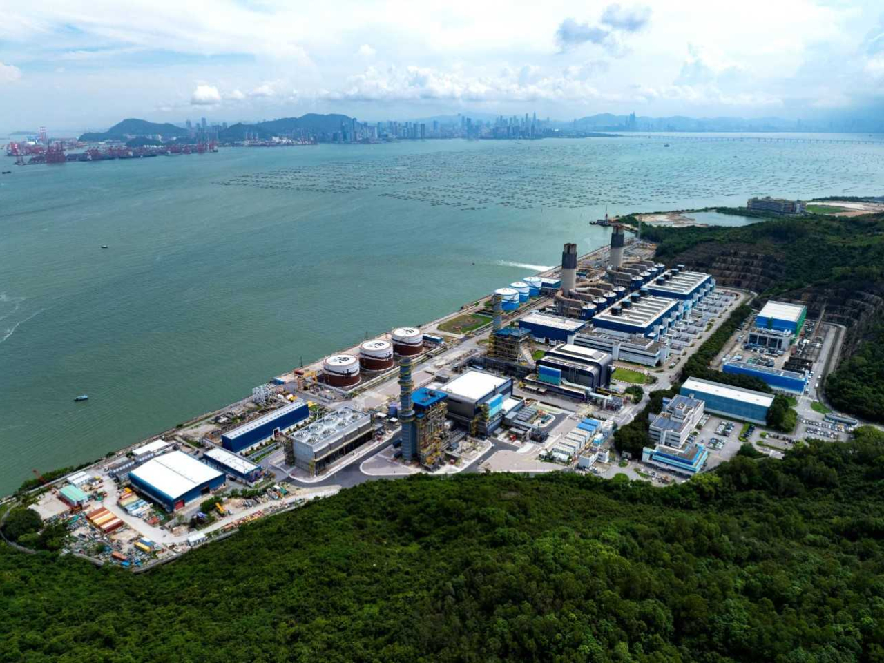 中電表示，正在龍鼓灘發電廠開展氫氣混合天然氣發電試驗項目。（中電提供）