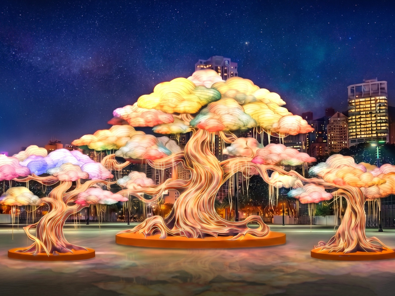Called Shadowlight, the eight-metre installation made by Nanjing craftsmen will greet visitors at the entrance of the exhibition. Image courtesy of Hong Kong Tourism Board