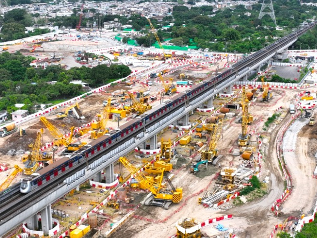 The new Hung Shui Kiu Station will be built as two separate massive station structures and installed later. Photo courtesy of MTR