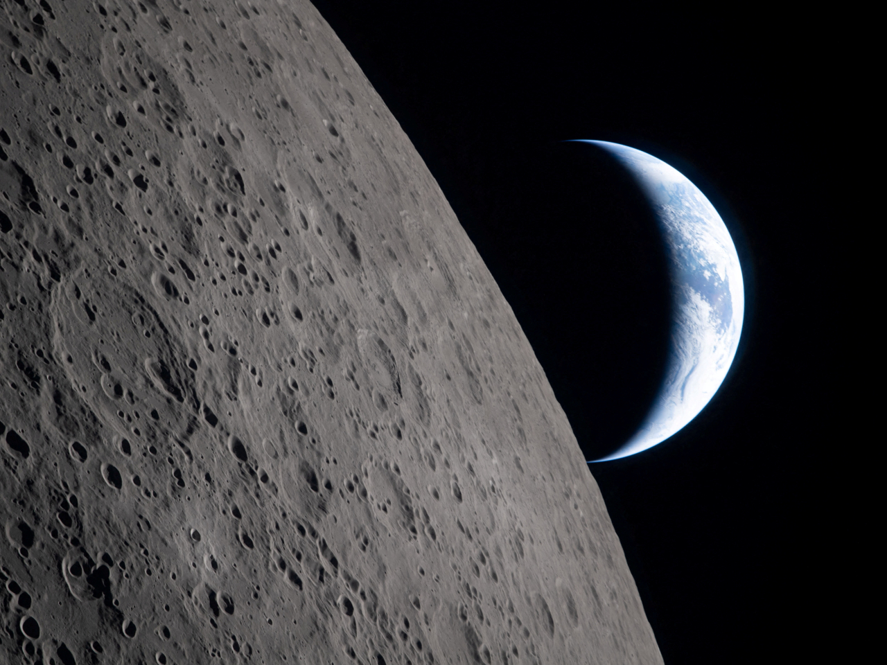 The Earth-moon laser communication link across a chasm of over 400,000 kilometres enables 1.25 Mbps uplink and 100 Mbps downlink. File photo: Nasa via Reuters
