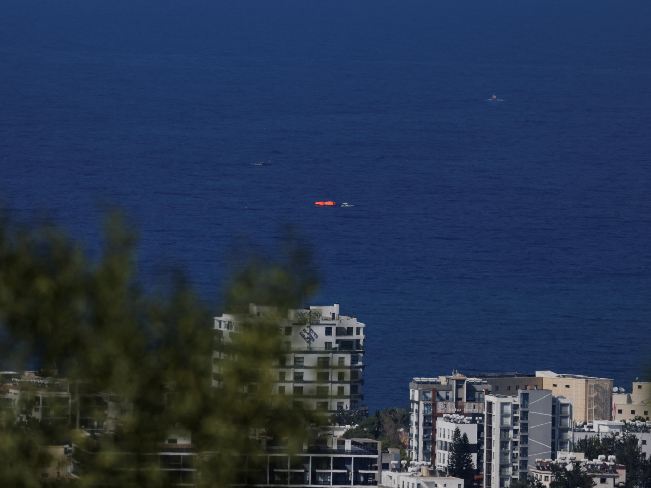 The privately owned ferry left the port of Kyrenia past noon and immediately started taking on water for an unknown reason. Photo: Reuters