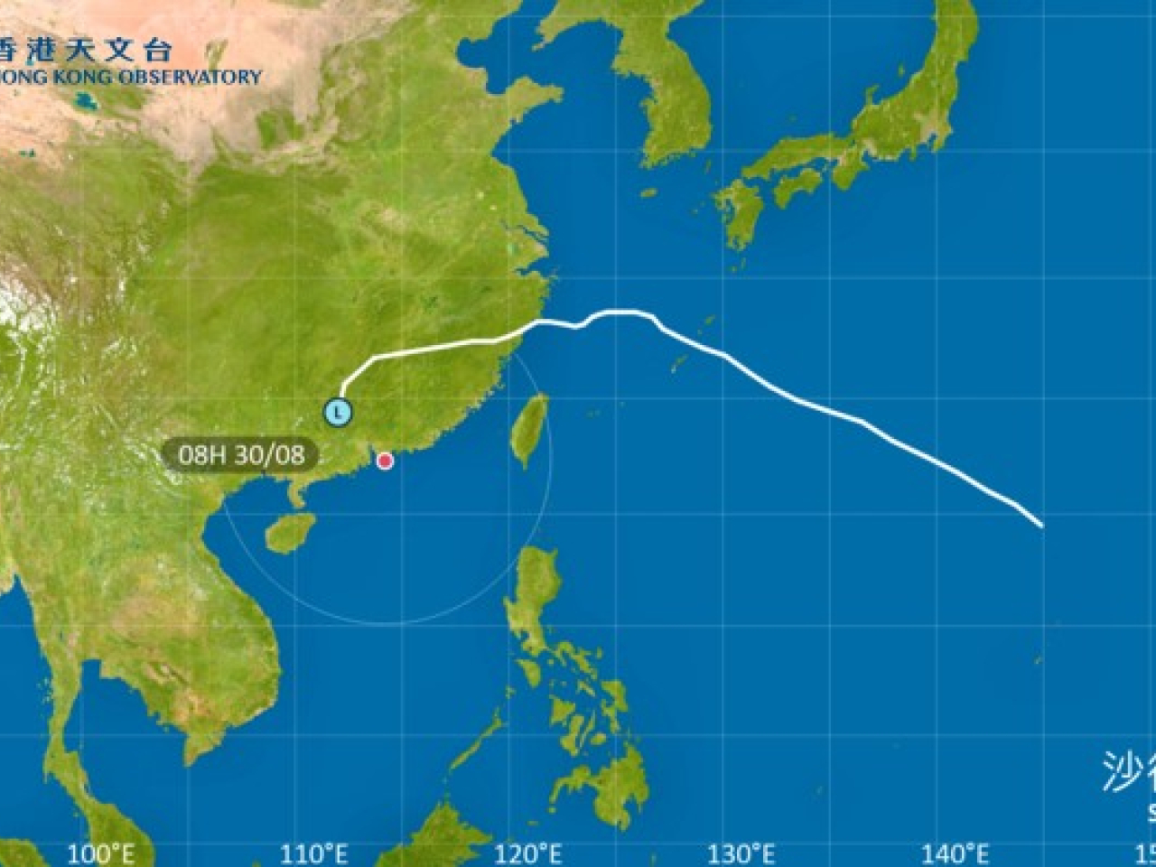 天文台指本港明日日間至星期三風勢較大，評估是否需要發出更高熱帶氣旋警告信號。(天文台網站)