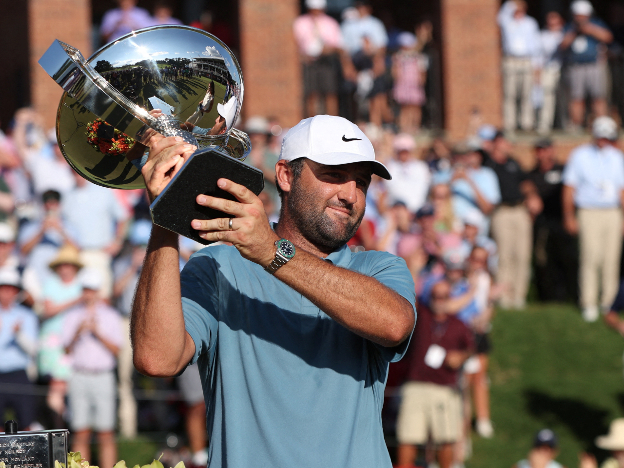 Scheffler's US$10 million prize moves him past Tiger Woods for top spot on the PGA Tour's all-time money list. Photo: Reuters