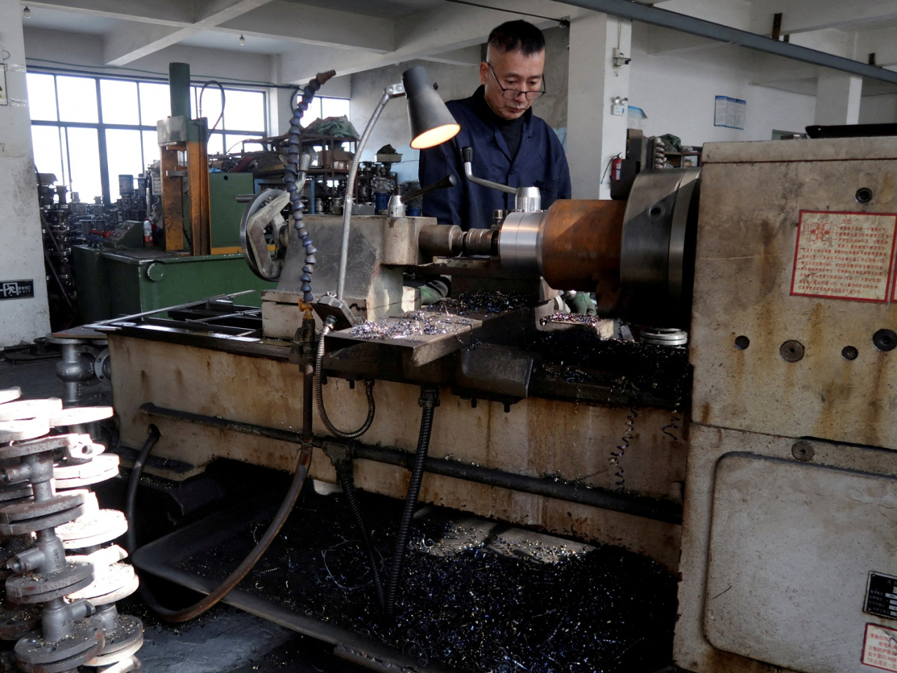 Figures from the National Bureau of Statistics show an improvement in factory activity in August. File photo: Reuters