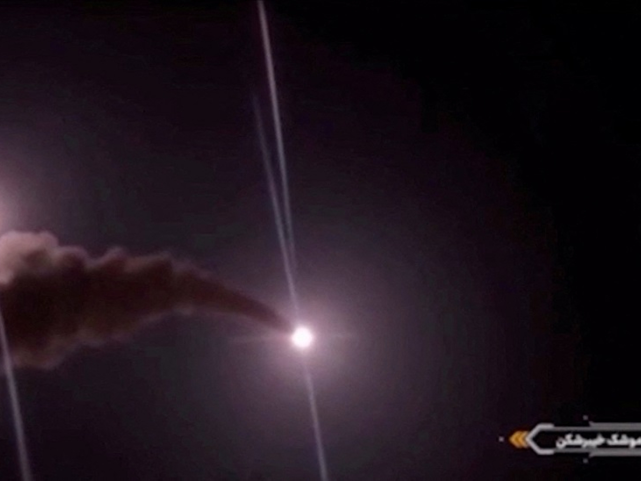Footage published by Iranian authorities purports to show one of the missiles launched at US military targets in Jordan. Photo: Reuters