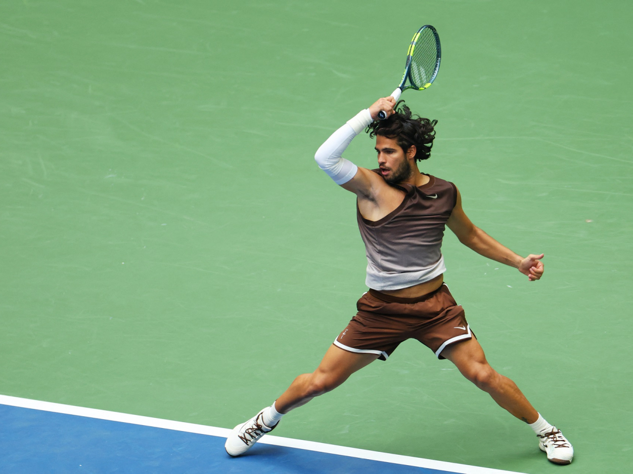 Alcaraz is eyeing his eighth Grand Slam title, and third in New York. Photo: Reuters
