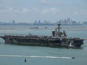 US carrier arrives in Thailand after months at sea