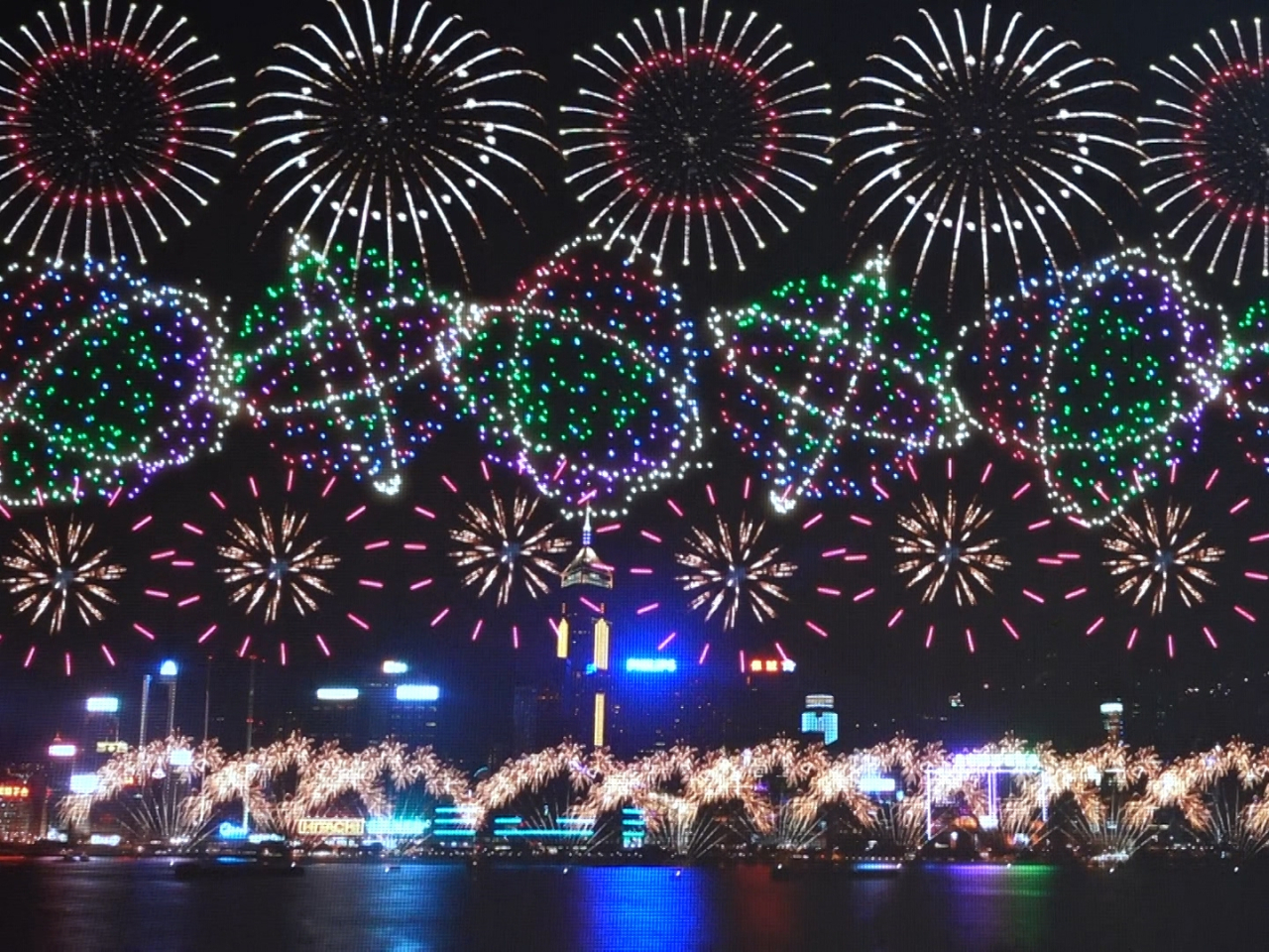 The second scene of the fireworks show will feature pattern variations of the sun. Graphics courtesy of Pyromagic Multimedia Productions